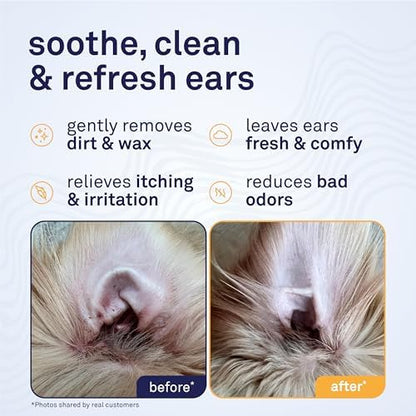 Petpost | Dog Ear Cleaner Wipes - Ultra Soft Cotton Pads in Coconut Oil Aloe Solution - Dog Ear Rinse & Cleanser 100 ct. - Image 2