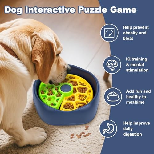 Star&Mi Slow Feeder Dog Bowls, 3-Layer Interactive Dog Puzzle Feeder, Dog Slow Feeder Bowl & Lick Bowl for Dogs, Non-Slip Dog Bowl Slow Feeder for Medium & Large Breeds, Holds 6–8 Cups - Image 2