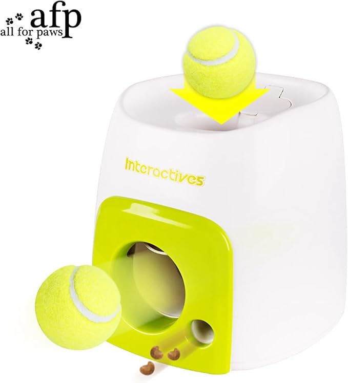 Tyenaza Dog Ball Rolling Machine, Interactive Tennis Ball Rolling Machine Interactive Dog Toys Dog Ball, for Indoor Outdoor