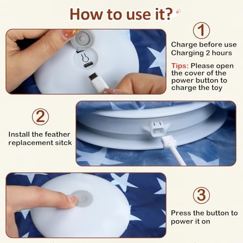 Sofolor Interactive Cat Toy Rechargeable, Cat Exercise Toys for Indoor Cats - Image 6