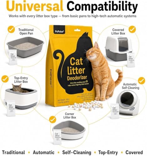 Unscented Cat Litter Deodorizer Powder, 30x10g Pre-Measured Sachets - Image 6