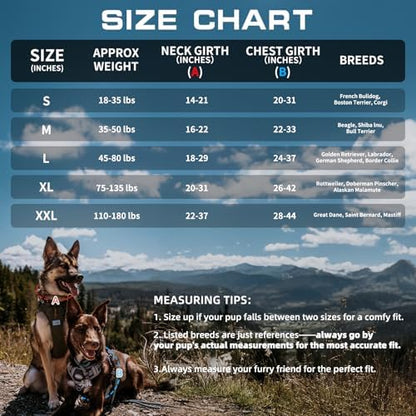 AUROTH Tactical Harness for Small Medium Dogs No Pull Adjustable Pet Harness Reflective K9 Working Training Easy Control Vest Military Service Dog Harnesses Black M - Image 6