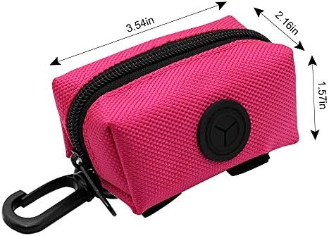 SLOSN 3 Pack Pet Waste Bag Dispenser with Zippered Portable Dog Poop Bag Holder, Great Accessory for Walking, Running with Dog (RoseRed Green Black) - Image 5