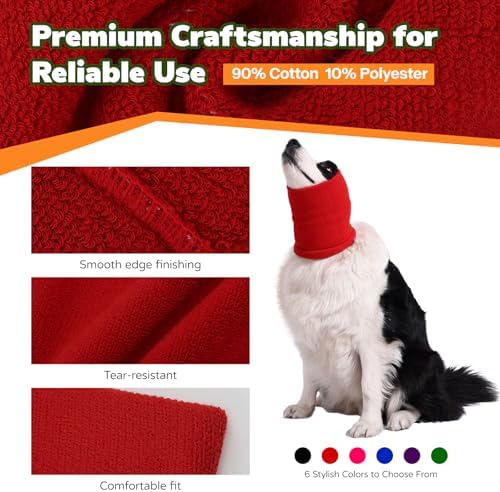 Dog & Cat Calming Band Cat Anxiety Relief Cover,Double Layer Thickened Pet Ears Elastic Neck Band Noise Cancelling Ear Muffs for Anxiety Relief/Noise Protection,Grooming,Thunder,Fireworks - Image 4