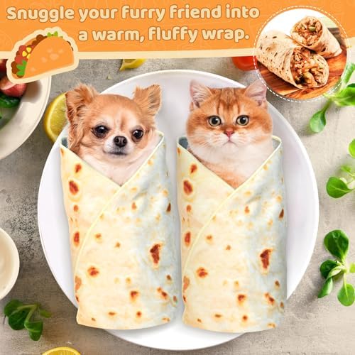 31.5" Tortilla Shape Blanket Cat Grooming Wrap for Cutting Nails - Image 2