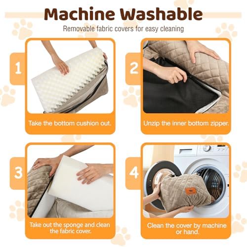 Dog Car Seat for Medium/Large Dogs up to 60LBS Memory Foam Dog Booster Seat - Image 6