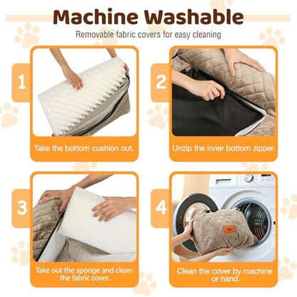 Dog Car Seat for Medium/Large Dogs up to 60LBS Memory Foam Dog Booster Seat - Image 6