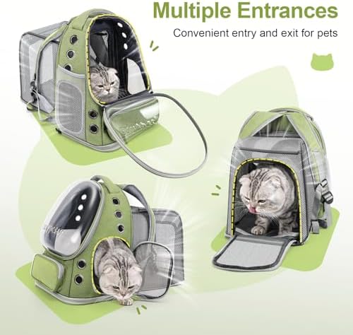 Cawypety Expandable Cat Backpack Large Space Cat Bubble Backpack Carrier - Image 3