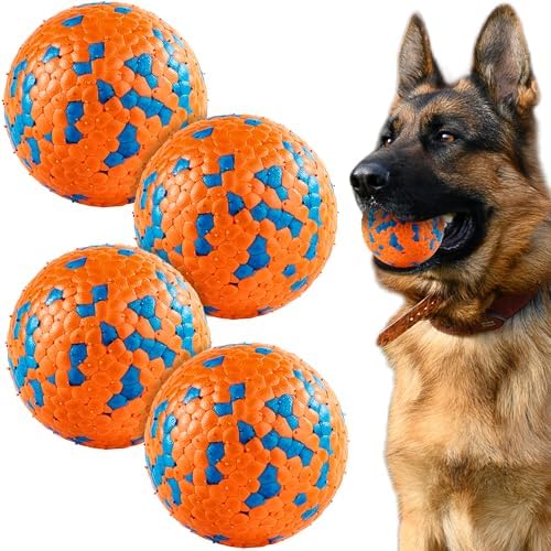FUSOTO 4Pcs Dog Balls, Tennis Balls for Dog, Orange by FUSOTO
