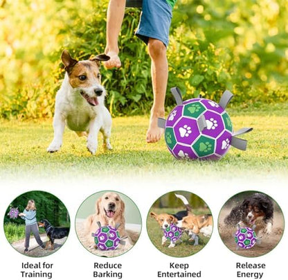 Diman Dog Balls with Straps, 7 Inch Puppy Soccer Ball for Dogs - Image 5