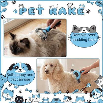 Patelai 4 Pcs Dog Dematting Comb, Blue and Black Modern Grooming Set - Image 3