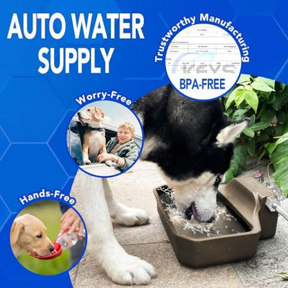 PETTEN Auto Fill Dog Water Bowl, Outdoor 1Gal/3.75L Automatic Dispenser - Image 6