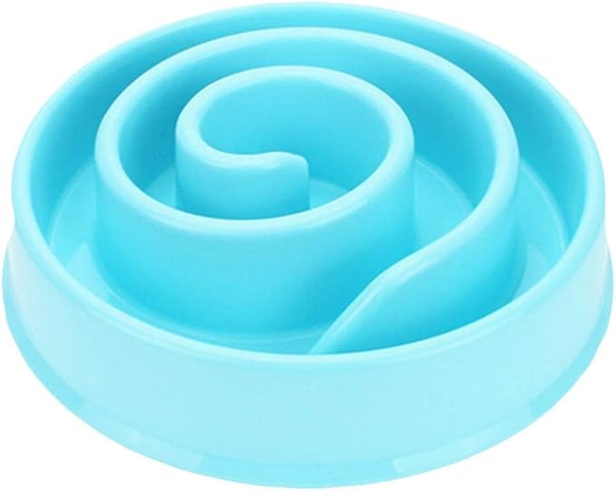 WenYing Slow Feeder Puzzle Dog Bowls, Interactive Bloat Stop Busy Bowl, Food Water Fun Feeding, Non-Slip Anti Choke Healthy Diet Bowls (Blue 2)
