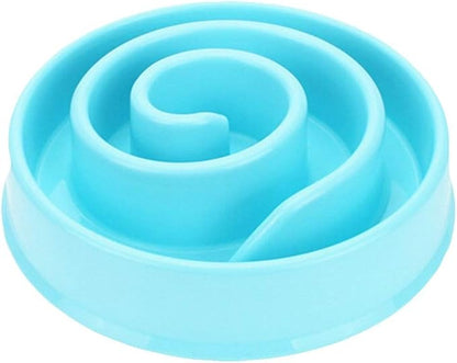 WenYing Slow Feeder Puzzle Dog Bowls, Interactive Bloat Stop Busy Bowl, Food Water Fun Feeding, Non-Slip Anti Choke Healthy Diet Bowls (Blue 2)