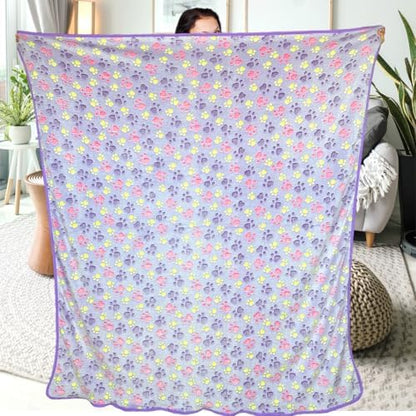 Dog Blankets for Large Dogs, 3 Pcs Dog Blanket Washable, Soft Fluffy Flannel Pet Blanket Mat Cover for Bed Couch, Cute Print Puppy Blanket 60" x 50" - Image 7