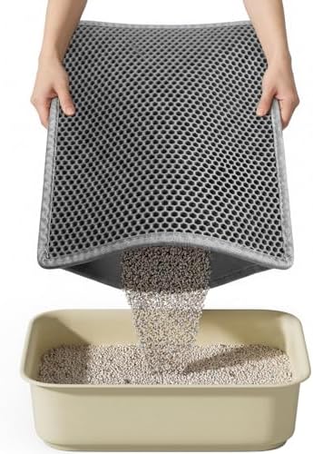 Cat Litter Mat,15"X24", Waterproof, Easy to Clean (Grey-1Pack) by Kaxionage
