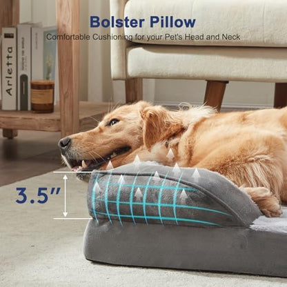FURTIME Orthopedic Small Dog Bed, Supportive Waterproof Pet Bed - Image 4