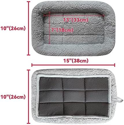 Enjoying Cat Mat Bed 10" x 15" Pet Bed with Pillow Around for Puppy Kitten Curled Sleeping Beds for Carrier/Crate Small Dog Cushion, Anti Skid Bottom, Small - Image 3