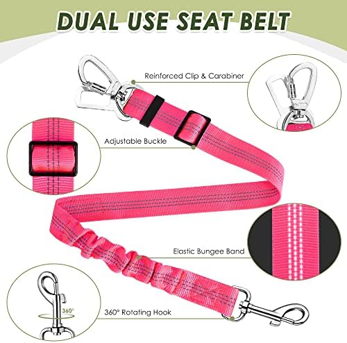 SlowTon Dog Seatbelt, 2 Pack Adjustable Heavy Duty Dog Safety Seat Belt - Image 2