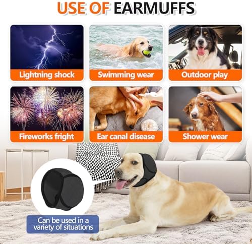 Dog Ear Protector, Blocks Water from Entering Ears for Bath, Keeps Calm During Grooming & Blow Drying - Image 4