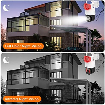 VSTARCAM 3MP Security Camera Outdoor,Home Camera Security, Outdoor WiFi Camera with 2.5-Inch High-Decibel Speaker, 360° PTZ Camera, Motion Detection,Two-Way Audio,Siren, Color Night Vision 01 - Image 5