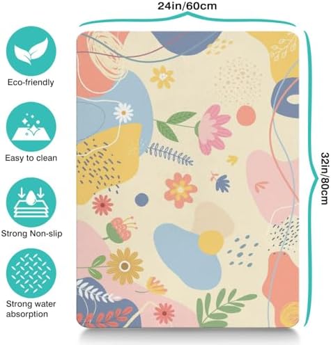Pet Feeding Mat for Floors Waterproof Dog Mat for Food and Water Absorbent Quick Dry Non Slip mat for Cat Bowls - Image 4