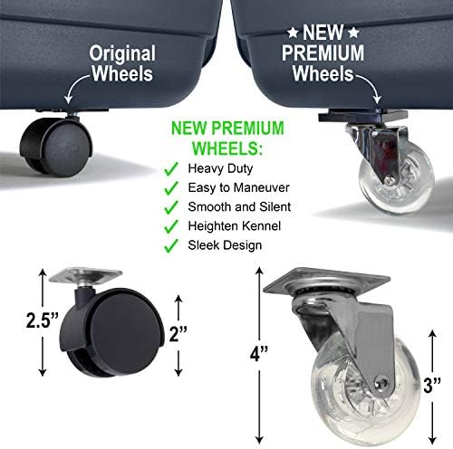 SportPet Airline Compliant Travel Dog Kennel Heavy Duty REPLACEMENT WHEELS - Durable Metal & Silent Rubber Design – Premium Swivel Caster Wheels Fit Medium-XXXL SportPet Airline Pet Kennels – Set of 4 - Image 4