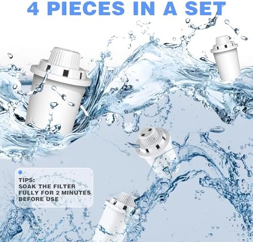 Replacement Filters 4 Packs for Lesotc Dog Fountain, Water Filter, for Stainless Steel Pet Fountain for Large Dogs- Vertical Filtration for D2223,D2322,D2340,D2341,D2419 Lasts Two Months - Image 6
