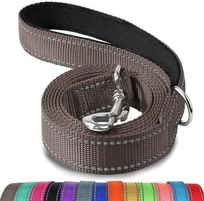 Joytale Reflective Dog Leash for Medium & Large Dogs, 6 FT x 1", Brown by Joytale