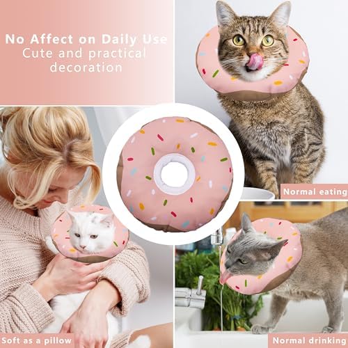 Seyezo Cat Cone Collar Soft, Cat Recovery Cone, Waterproof Pink, Small - Image 4