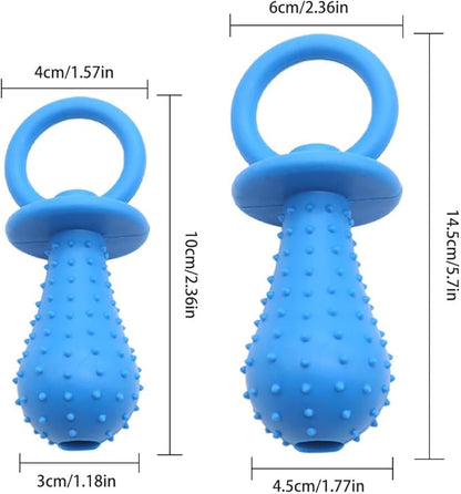 Blue Dog Pacifier,Chew Toys,Mini Bite Resistant Bell Shape Rubber Pacifier,Pet Dog Puppy Molar Chew Training Toy,Bell Chewing Playing Training Toys for Pet Puppy Dog Cat Pet Supplies，Chew Toys, 1