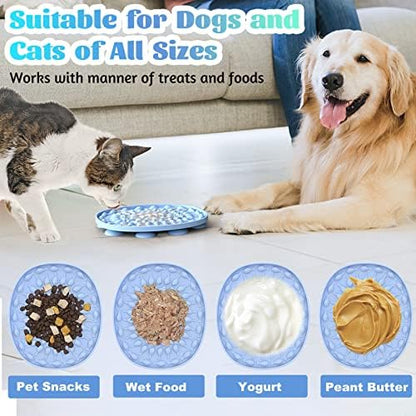 Lick Mat for Dogs & Cats, 3-Pack Slow Feeder Lick Pad with Suction Cups, Anxiety Relief, BPA Free, Dishwasher Safe - Image 2