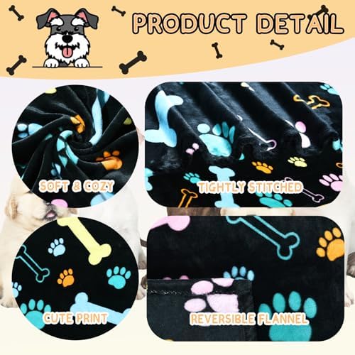 Rezutan Blanket for Large Dogs & Cats Soft Reversible Cute Paw 40"x31" - Image 2