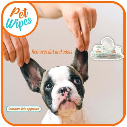 Txakur pet Wipes for Dogs and Cats Hypoallergenic Natural Products for Cleansing from Nose to Tail 400ct 8x7in Wipes in Packs of 100 Wipes Perfect for Grooming and Cleaning Made in the USA