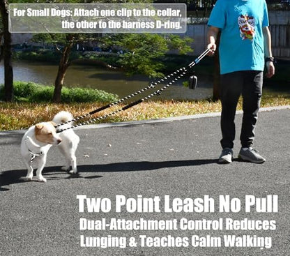 Two Point Control & Hands Free Dog Leash No Pull Black Large Dogs - Image 2