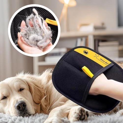 Electrostatic Pet Hair Removal Gloves | Effortless Deshedding for Dogs & Cats | Reusable & Machine Washable for Sofa, Car, Clothing & Beds (Black) - Image 4