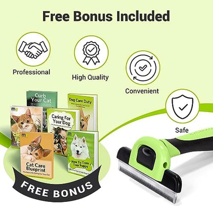 MIU COLOR Pet Grooming Brush, Deshedding Tool for Dogs & Cats, Apple Green - Image 6