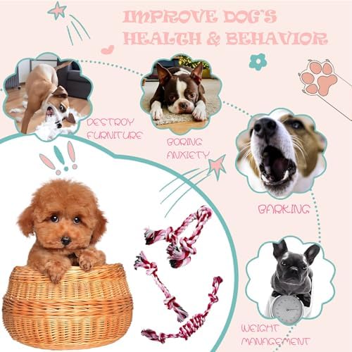 3 Pack Dog Rope Toys Puppy Teething Sturdy Cotton Chew Toy for Small Breed - Image 7