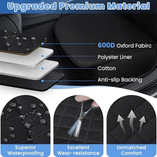 ELONGRIVER Dog Car Seat Covers, Waterproof Front Seat Cover - Image 3