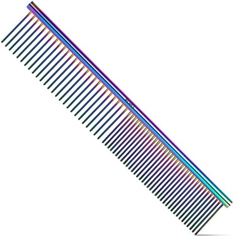 ROPO 2PC Dog Grooming Brush, Pet Shampoo Bath Brush&Pet steel comb, pet dog cat grooming comb - Image 3