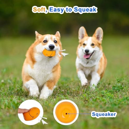 Dog Squeaky Toy, Latex Bouncy Egg Balls Squeaker for Small Dogs, Puppy Durable Rubber Squeak Balls for Teddy Interactive Fetch Play (6 PCS)… - Image 3