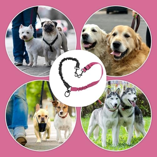 Double Dog Leash, 360° Swivel No Tangle Dual Lead for Two Size Dog - Image 6