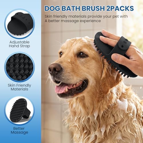 Pet Grooming Rake for Dogs and Cats - Double-Sided Deshedding Dematting Tool, 4-in-1 Undercoat Rake & Metal Comb for Long and Short Haired Pets, Reduces Shedding by 95%, 4Pack - Image 4
