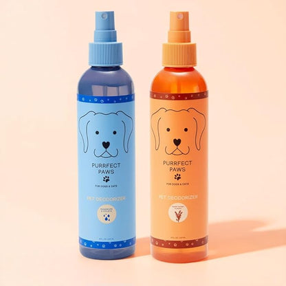 Pet Odor Neutralizing Air and Fabric Spray — Pet-Safe Deodorizer with Zinc Salt — Vegan and Cruelty-Free — Fresh Rain & Wild Violet Scent – Made in USA by Purrfect Paws