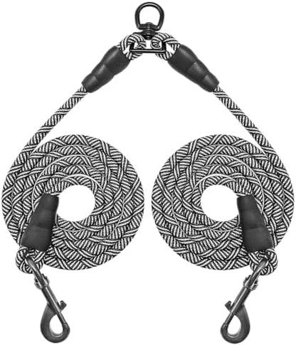 5 FT Double Dog Leash Coupler Extension Rope for Two Dogs Walking by Mycicy
