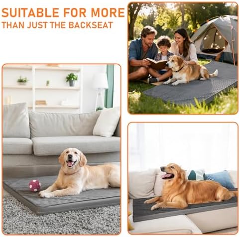 Backseat Dog Bed Mat, 2in Waterproof Dog Bed for Car, 23.5x51in - Image 7