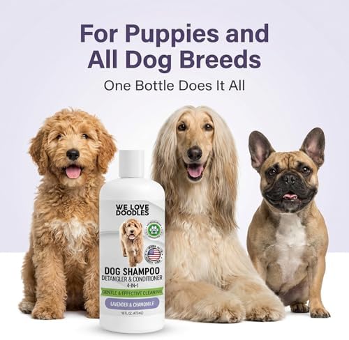 4-in-1 Dog Shampoo & Dog Conditioner, Puppy Pet Wash Soap, Lavender, 16 oz - Image 5
