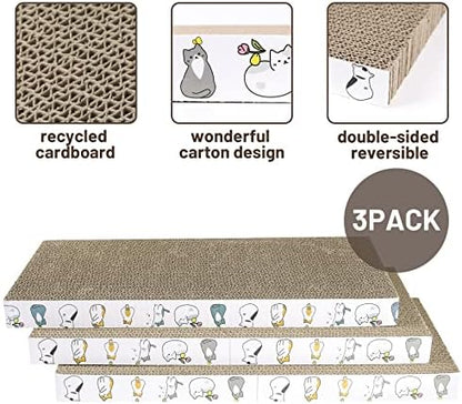 PatiencET Cat Scratcher Cardboard 3 PCS with Catnips - Image 3