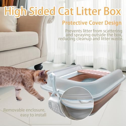 Collapsible Kitten Litter Box Low Entry Small Cat Litter Box L - Image 3