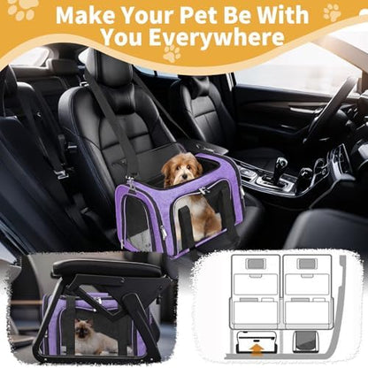 Soft-Sided Cat/Dog/Pet Carrier, Collapsible Pets Travel Carriers - Image 7